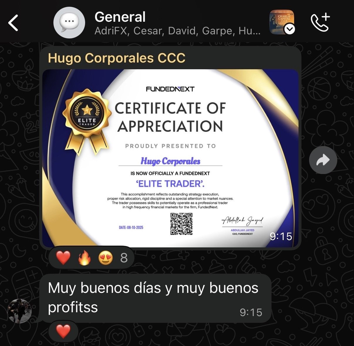 Hugo — Fondeado en FundedNext