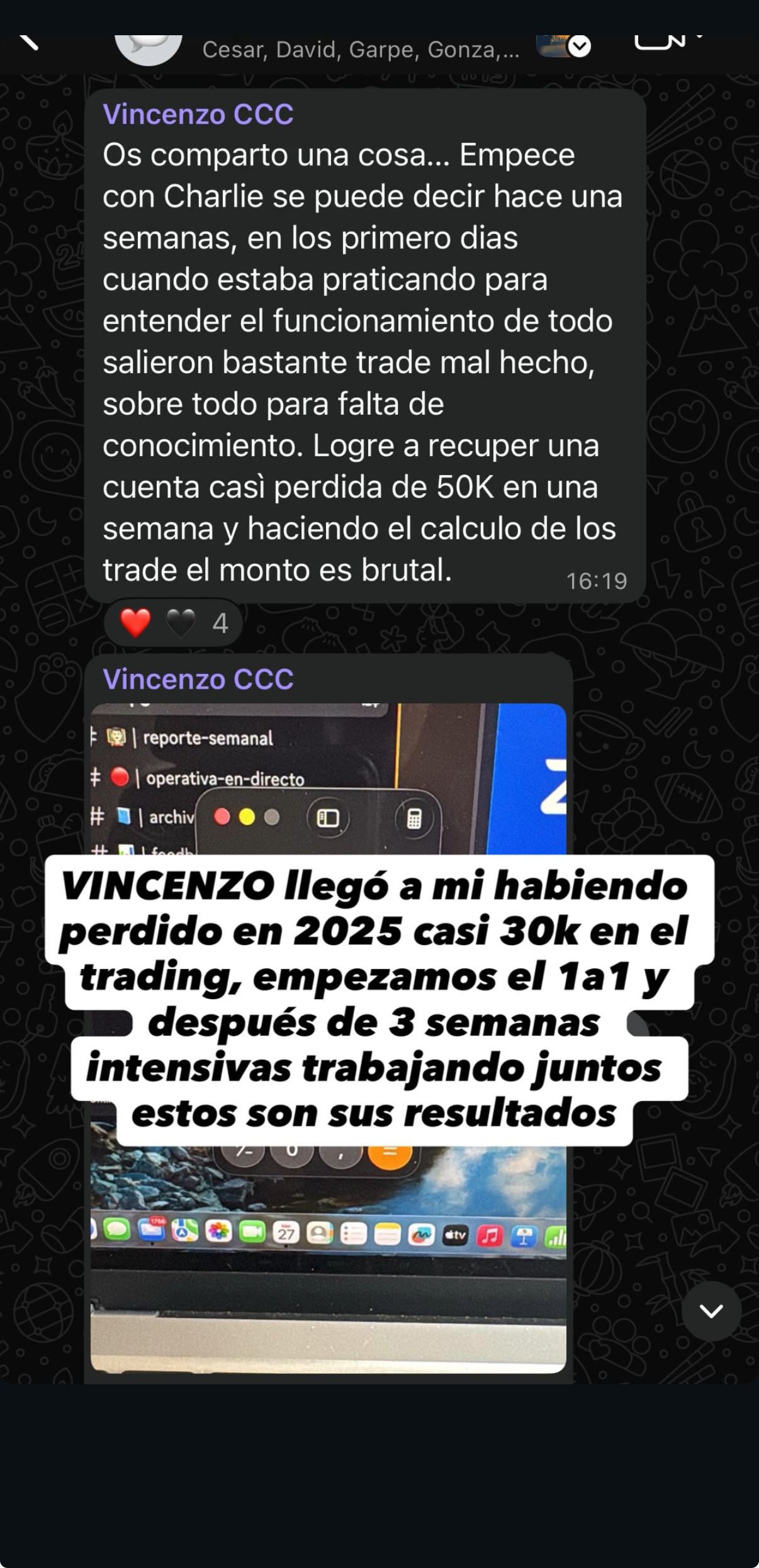 Vincenzo — Perdió 30K, recuperó 50K